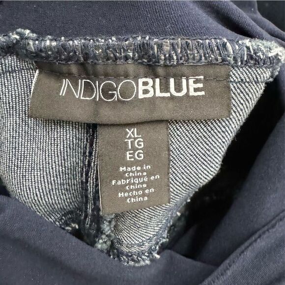 Maternity Jeans Size XL Indigo Blue Dark Denim Cute‎ Pockets - Picture 1 of 4